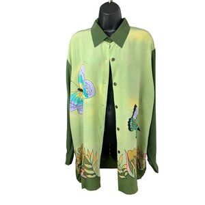 Simply silk womens shirt 48 chest perfect spring/summer buttoned or open front